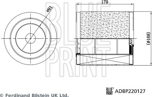 Blue Print ADBP220127 - Filtro aria www.autoricambi360.it