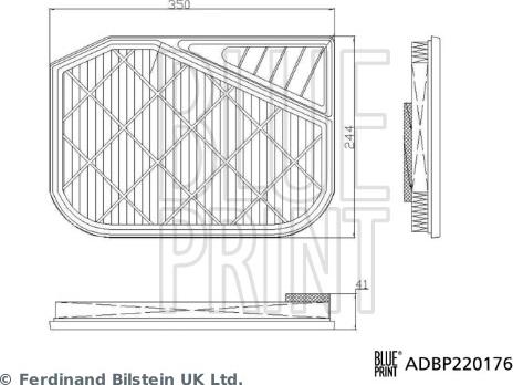 Blue Print ADBP220176 - Filtro aria www.autoricambi360.it