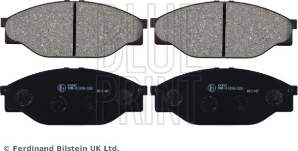 Blue Print ADT342123 - Kit pastiglie freno, Freno a disco www.autoricambi360.it