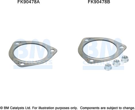 BM Catalysts FK90478 - Kit montaggio, Catalizzatore www.autoricambi360.it