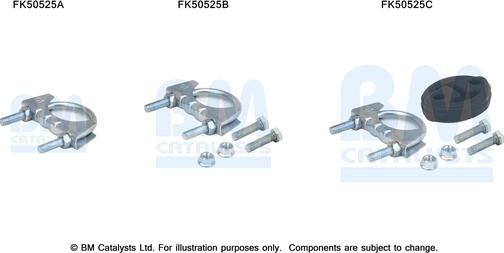 BM Catalysts FK50525 - Kit montaggio, Tubo gas scarico www.autoricambi360.it