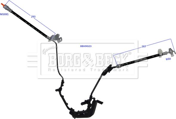 Borg & Beck BBH9023 - Flessibile del freno www.autoricambi360.it