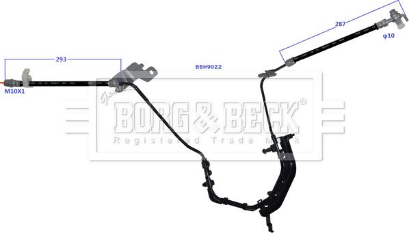 Borg & Beck BBH9022 - Flessibile del freno www.autoricambi360.it