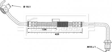 Borg & Beck BBH6179 - Flessibile del freno www.autoricambi360.it
