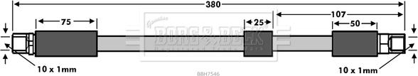 Borg & Beck BBH7546 - Flessibile del freno www.autoricambi360.it
