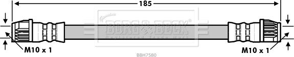 Borg & Beck BBH7580 - Flessibile del freno www.autoricambi360.it