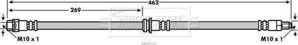 Borg & Beck BBH7578 - Flessibile del freno www.autoricambi360.it