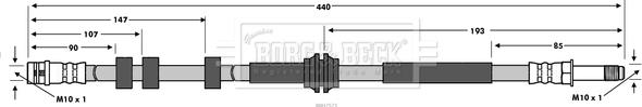 Borg & Beck BBH7573 - Flessibile del freno www.autoricambi360.it
