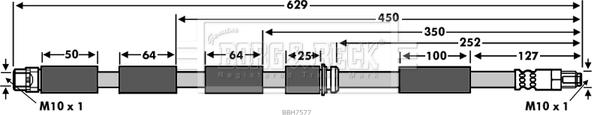 Borg & Beck BBH7577 - Flessibile del freno www.autoricambi360.it