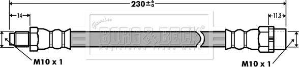 Borg & Beck BBH7398 - Flessibile del freno www.autoricambi360.it