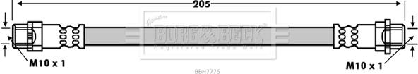 Borg & Beck BBH7776 - Flessibile del freno www.autoricambi360.it