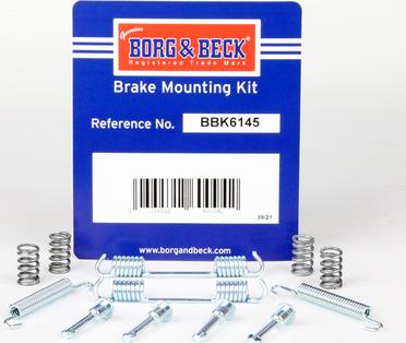 Borg & Beck BBK6145 - Kit accessori, Ganasce freno stazionamento www.autoricambi360.it