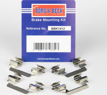 Borg & Beck BBK1412 - Kit accessori, Pastiglia freno www.autoricambi360.it