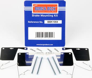Borg & Beck BBK1064 - Kit accessori, Pastiglia freno www.autoricambi360.it