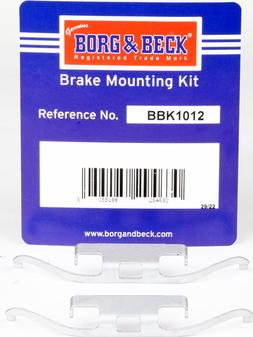 Borg & Beck BBK1012 - Kit accessori, Pastiglia freno www.autoricambi360.it