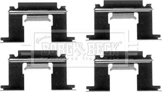 Borg & Beck BBK1117 - Kit accessori, Pastiglia freno www.autoricambi360.it