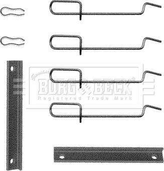 Borg & Beck BBK1124 - Kit accessori, Pastiglia freno www.autoricambi360.it