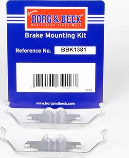 Borg & Beck BBK1381 - Kit accessori, Pastiglia freno www.autoricambi360.it