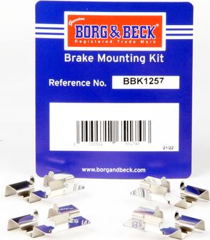 Borg & Beck BBK1257 - Kit accessori, Pastiglia freno www.autoricambi360.it