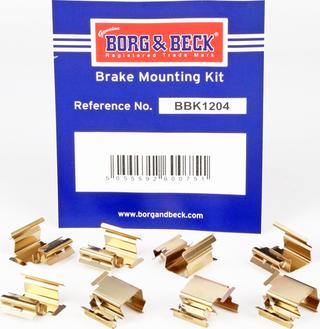Borg & Beck BBK1204 - Kit accessori, Pastiglia freno www.autoricambi360.it