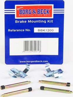 Borg & Beck BBK1200 - Kit accessori, Pastiglia freno www.autoricambi360.it