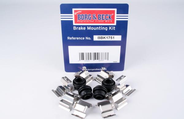 Borg & Beck BBK1751 - Kit accessori, Pastiglia freno www.autoricambi360.it