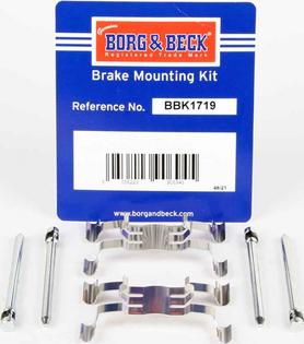 Borg & Beck BBK1719 - Kit accessori, Pastiglia freno www.autoricambi360.it