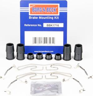 Borg & Beck BBK1716 - Kit accessori, Pastiglia freno www.autoricambi360.it