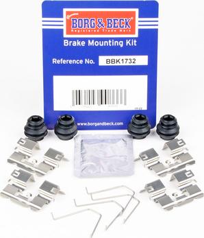 Borg & Beck BBK1732 - Kit accessori, Pastiglia freno www.autoricambi360.it