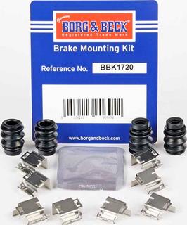 Borg & Beck BBK1720 - Kit accessori, Pastiglia freno www.autoricambi360.it
