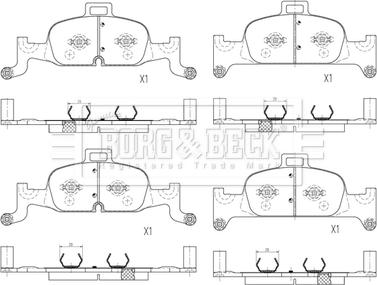 Borg & Beck BBP2602 - Kit pastiglie freno, Freno a disco www.autoricambi360.it