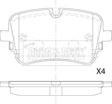 Borg & Beck BBP2882 - Kit pastiglie freno, Freno a disco www.autoricambi360.it