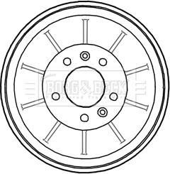 Borg & Beck BBR7203 - Tamburo freno www.autoricambi360.it
