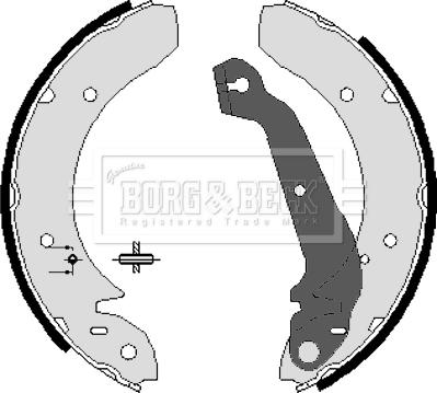 Borg & Beck BBS6045 - Kit ganasce freno www.autoricambi360.it