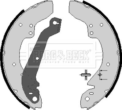 Borg & Beck BBS6064 - Kit ganasce freno www.autoricambi360.it