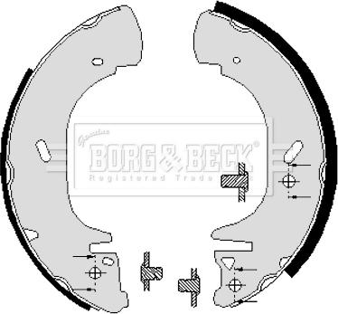 Borg & Beck BBS6005 - Kit ganasce freno www.autoricambi360.it