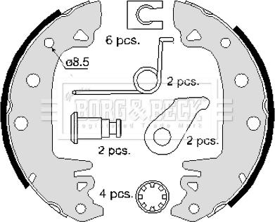 Borg & Beck BBS6086 - Kit ganasce freno www.autoricambi360.it
