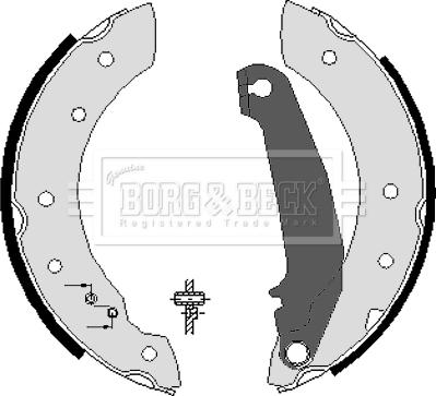 Borg & Beck BBS6033 - Kit ganasce freno www.autoricambi360.it