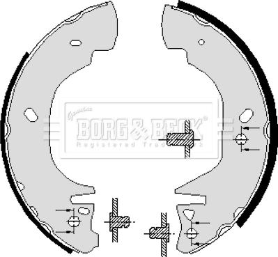 Borg & Beck BBS6024 - Kit ganasce freno www.autoricambi360.it