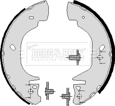 Borg & Beck BBS6194 - Kit ganasce freno www.autoricambi360.it