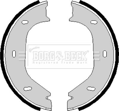 Borg & Beck BBS6138 - Kit ganasce, Freno stazionamento www.autoricambi360.it