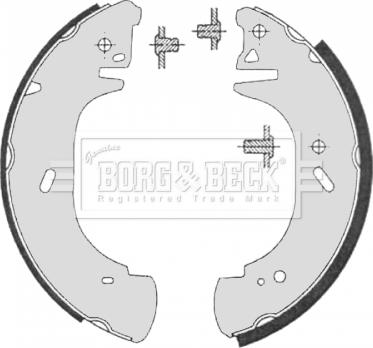 Borg & Beck BBS6325 - Kit ganasce freno www.autoricambi360.it