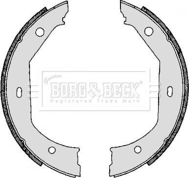 Borg & Beck BBS6267 - Kit ganasce, Freno stazionamento www.autoricambi360.it