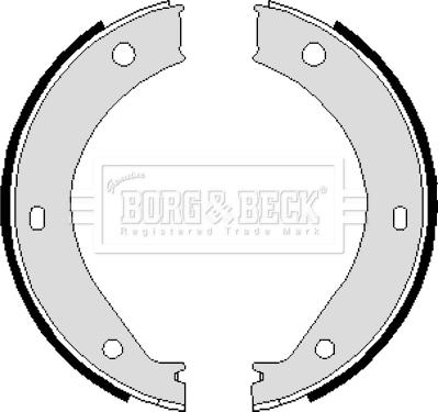 Borg & Beck BBS6239 - Kit ganasce, Freno stazionamento www.autoricambi360.it