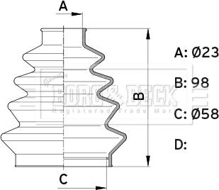 Borg & Beck BCB1008 - Cuffia, Semiasse www.autoricambi360.it