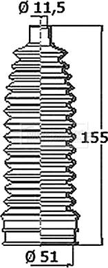 Borg & Beck BSG3420 - Kit soffietto, Sterzo www.autoricambi360.it
