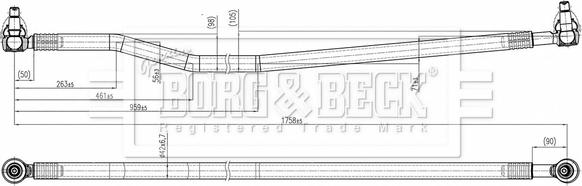 Borg & Beck BTR33214 - Barra sterzo www.autoricambi360.it