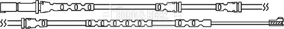 Borg & Beck BWL3090 - Contatto segnalazione, Usura past. freno / mat. d'attrito www.autoricambi360.it