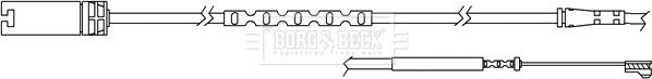 Borg & Beck BWL3054 - Contatto segnalazione, Usura past. freno / mat. d'attrito www.autoricambi360.it