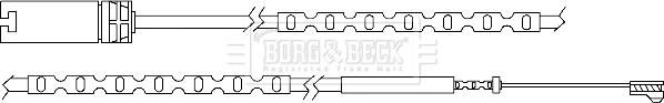 Borg & Beck BWL3055 - Contatto segnalazione, Usura past. freno / mat. d'attrito www.autoricambi360.it
